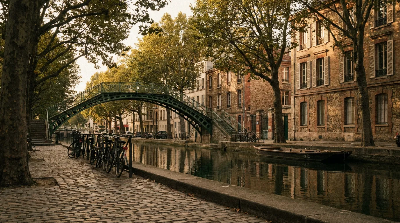 Canal Saint-Martin — passerelles et quais pavés